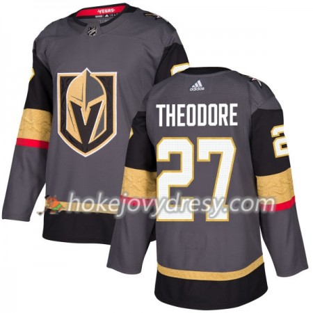 Pánské Hokejový Dres Vegas Golden Knights Shea Theodore 27 Adidas 2017-2018 Šedá Authentic